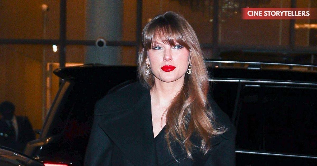 Taylor Swift Black Strappy Plunging Top Nashville Appearance