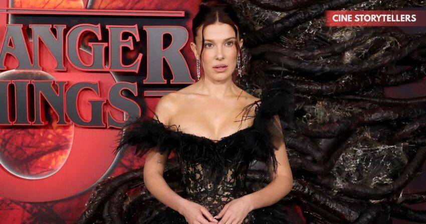 Millie Bobby Brown Stuns in Black Lace Gown at Stranger Things Season 5 Premiere