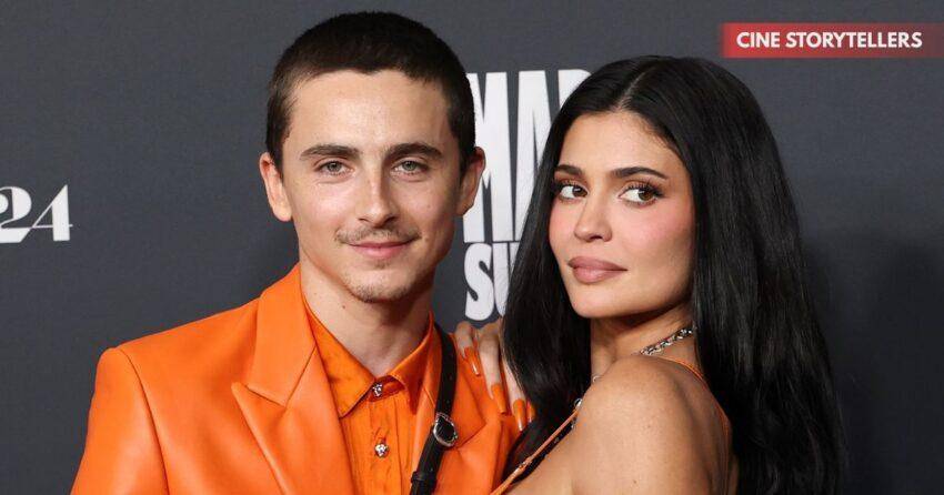 Kylie Jenner & Timothée Chalamet in Matching Orange Looks at Marty Supreme Premiere